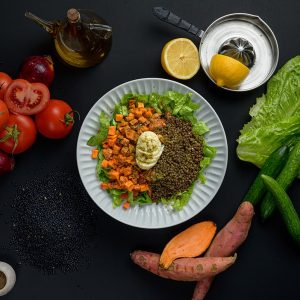 סלט בטטה עדשים